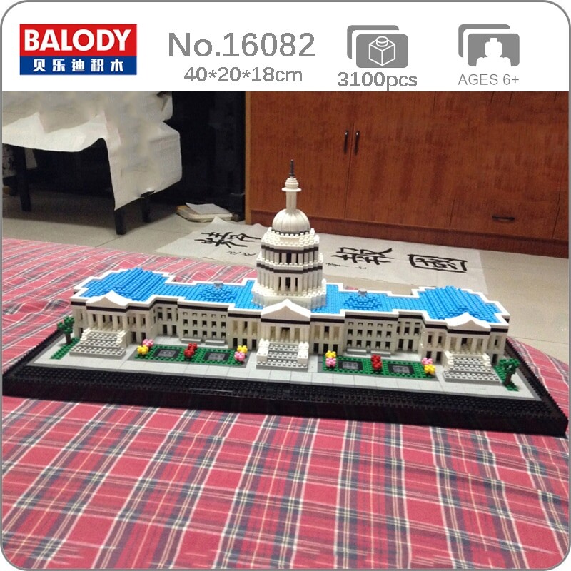 Balody Architecture Capitol Congress Building Mini Diamond DIY Nano Blocks Toy 