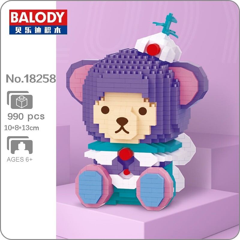 Balody 18258 Purple Koala Dressed-up Bear