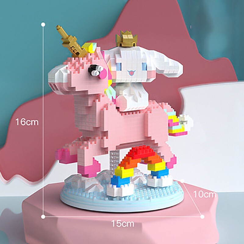 HC Magic 6033 White King Dog with Flying Pink Fairy Horse