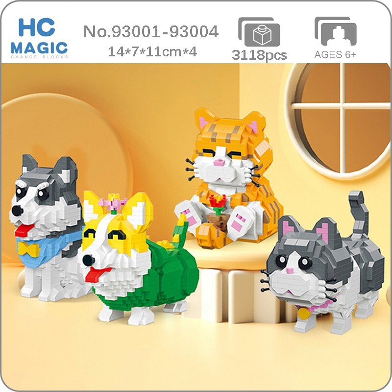 HC Magic 93001-93004 Animal World Cat and Dog