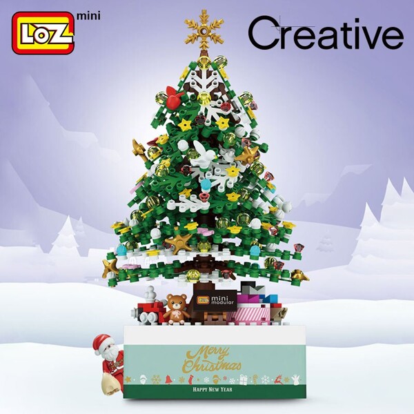LOZ 1237-1238 Christmas House Music Box