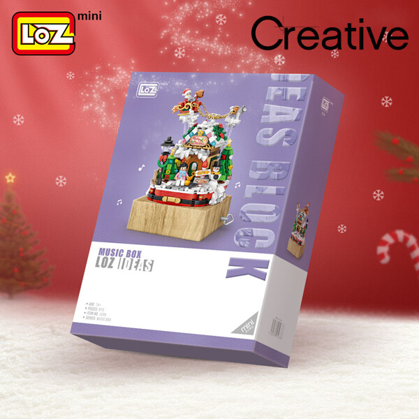 LOZ 1237-1238 Christmas House Music Box