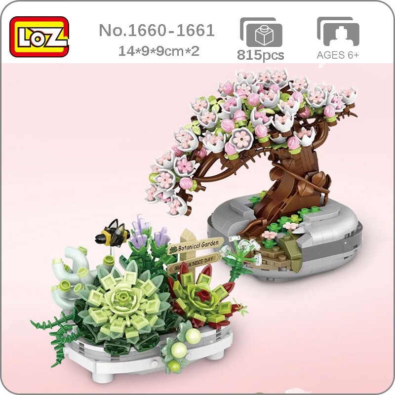 LOZ 1660-1661 Eternal Flower Pot Plant