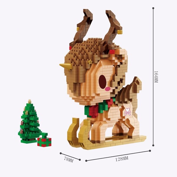 HC Magic 210588 Merry Christmas Deer with Sleigh