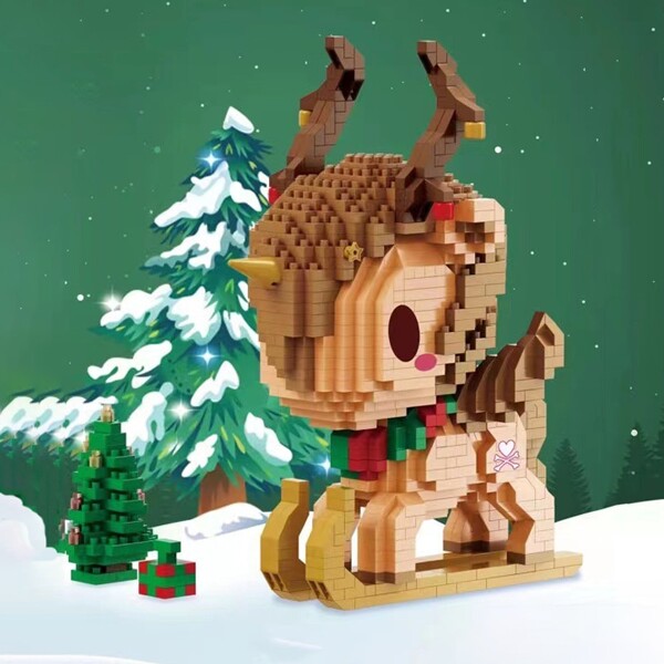 HC Magic 210588 Merry Christmas Deer with Sleigh