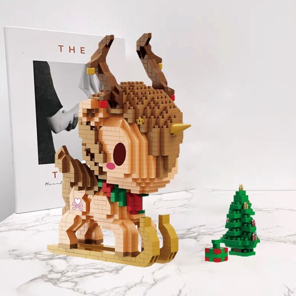 HC Magic 210588-210589 Merry Christmas Gift with a Stocking Horse and Deer with Sleigh