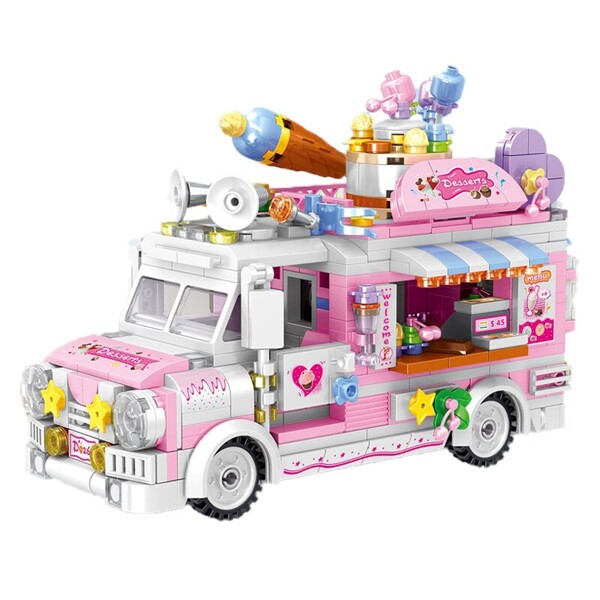 Lezi 00887 Dessert Candy Car with Balloon and Flower