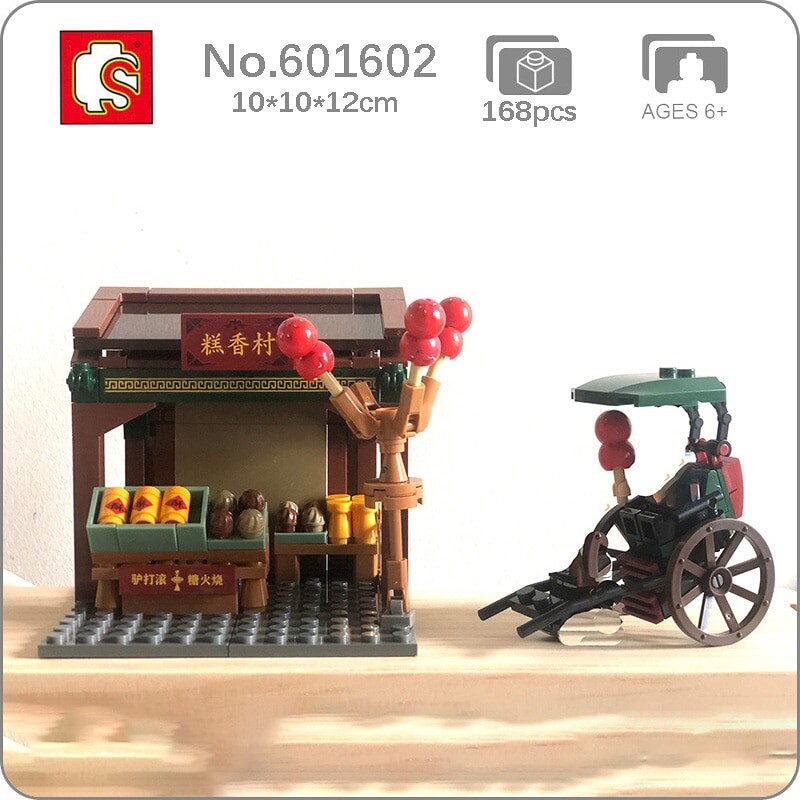 Sembo 601602 Sugar-coated Haws Rickshaw