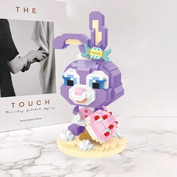 Wise Hawk 2698 Purple Rabbit with Strawberry Ice Cream