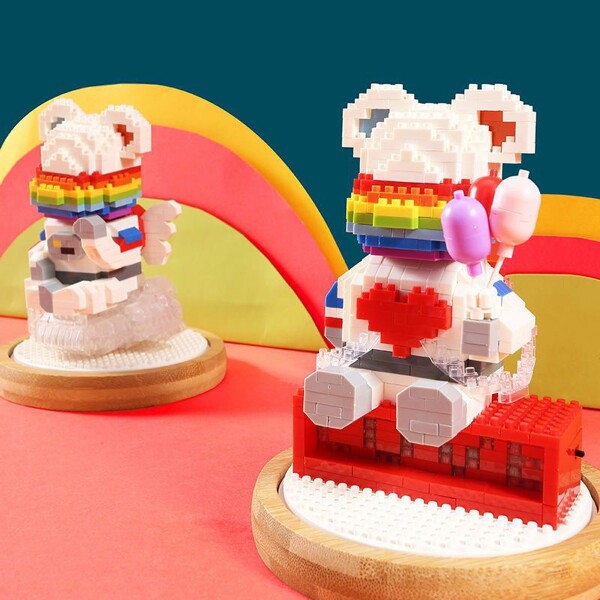 Wise Hawk 2719-2721 Rainbow Angel Bear with LED Light in Display Cover