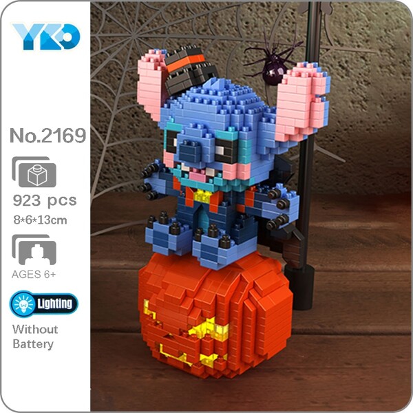 YKO 2169 Halloween Pumpkin Blue Vampire with LED Lighting