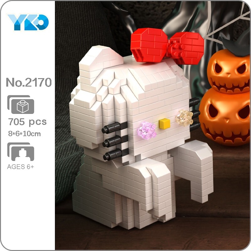 YKO 2170 Halloween Pumpkin Ghost Cat