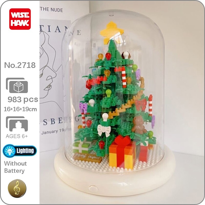 Wise Hawk 2718 Christmas Tree with Music LED Light in Display Cover