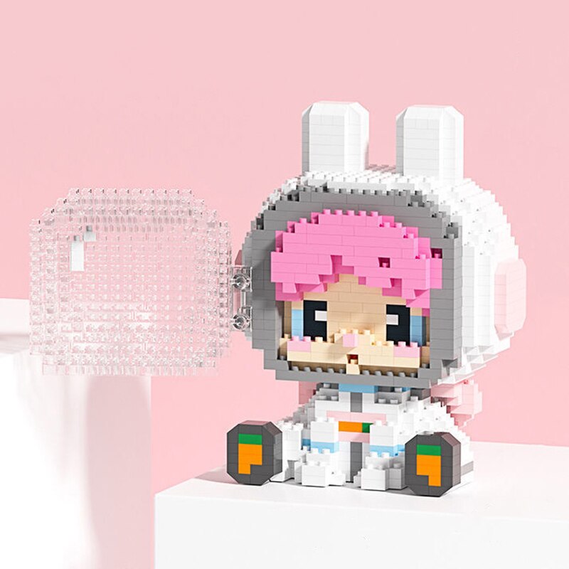 HC 6006 Space Rabbit Animal Astronaut Helmet Sit Doll