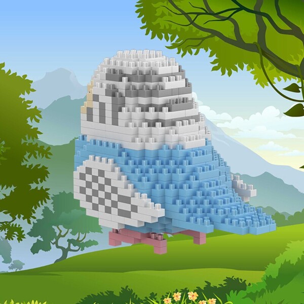 SC 8809-1 Animal World Blue Parrot Fly Bird Budgerigar 3D