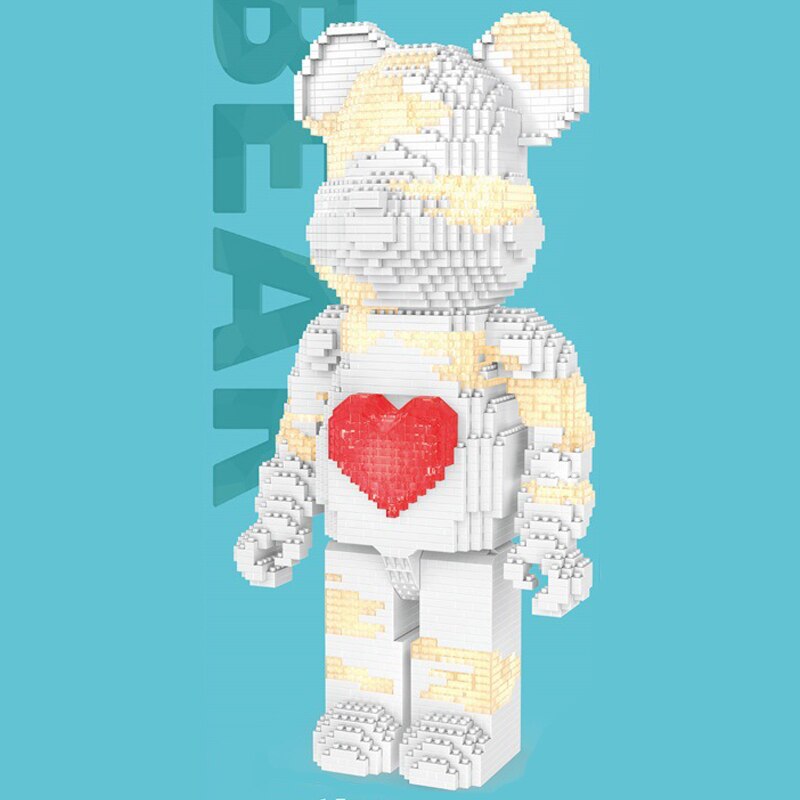 YKO 2155 Cartoon White Heart Bear