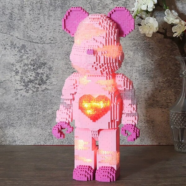 YKO 2161 Cartoon Pink Heart Bear