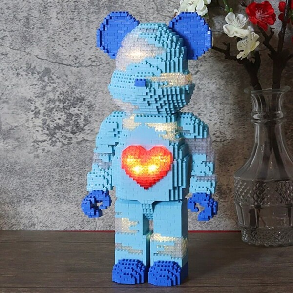 YKO 2162 Cartoon Blue Heart Bear