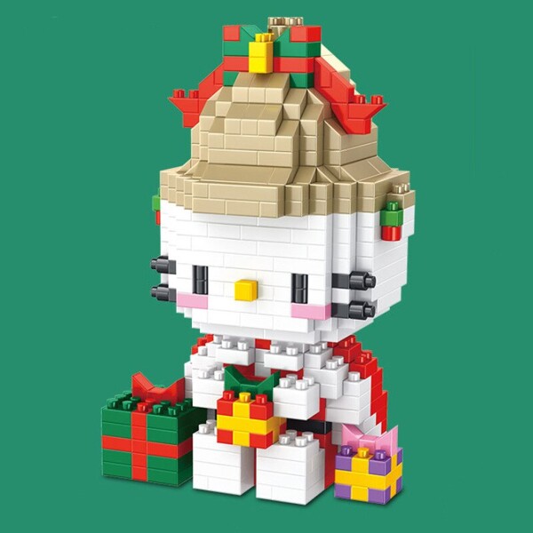 YKO 2189 Winter Merry Christmas Bell Cat Animal Pet 3D