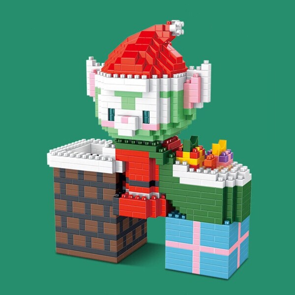 YKO 2191 Winter Merry Christmas Cat Chimney