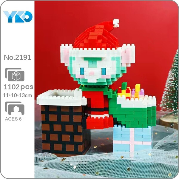 YKO 2191 Winter Merry Christmas Cat Chimney