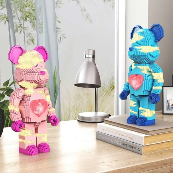 YKO 2155-2162 Cartoon Striped Heart Bear
