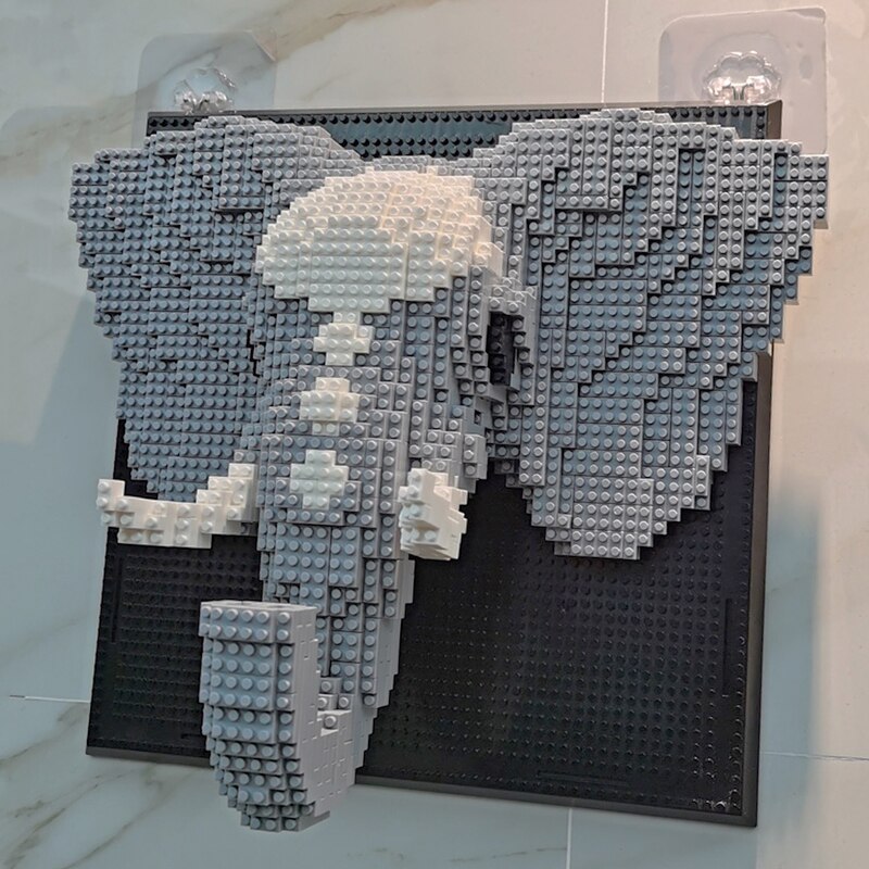 Quadro 3D Blockz Elefante
