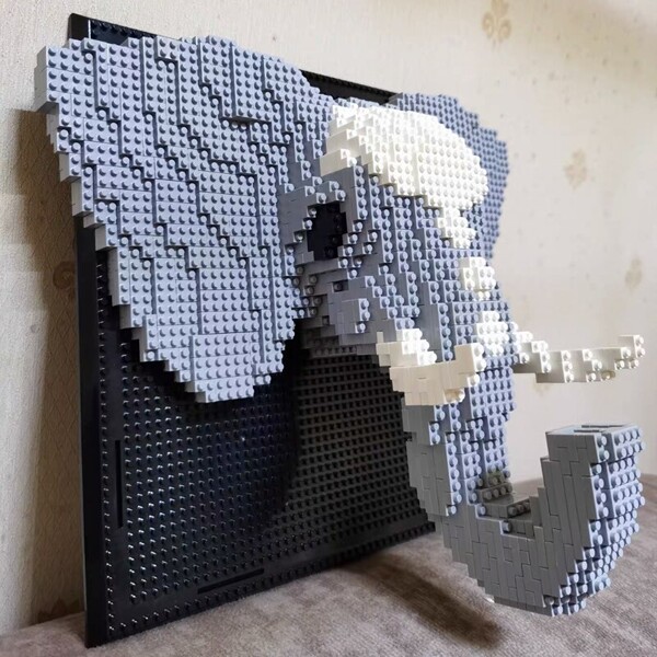 Daia 66875 Elephant Wild Animal Head Mural Wall Painting Model