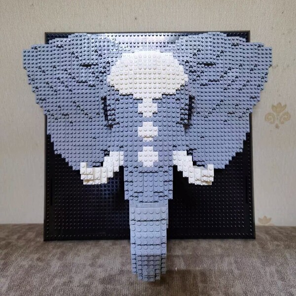 Daia 66875 Elephant Wild Animal Head Mural Wall Painting Model