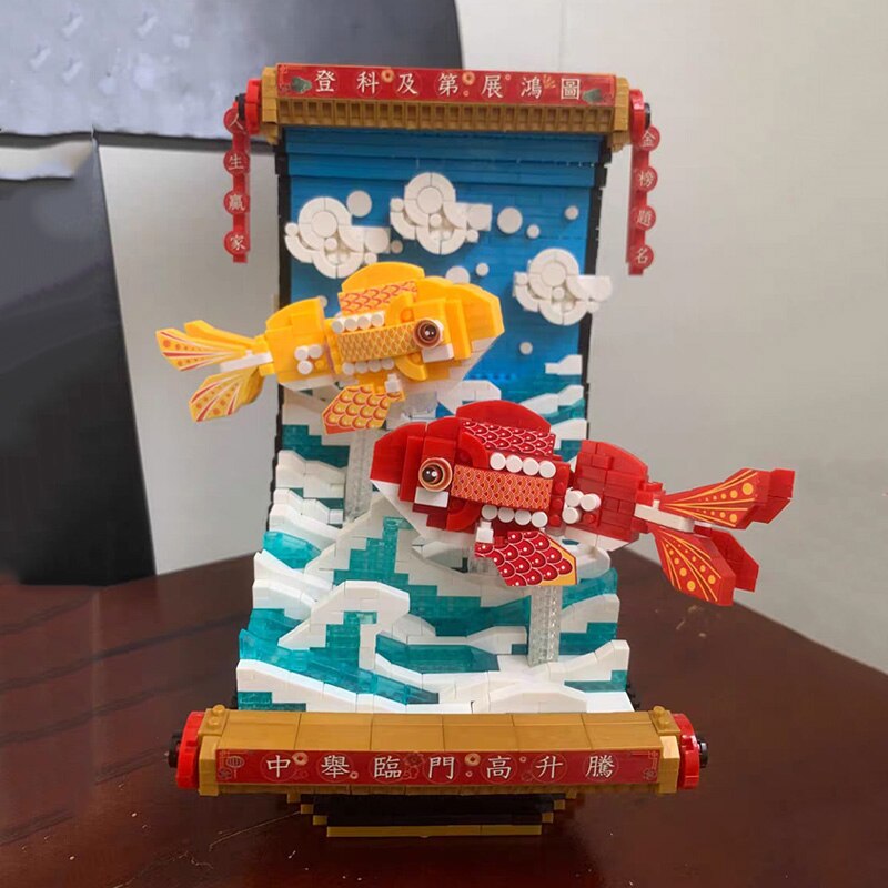Dr.star 787 Lucky Carp Fish Sea Wave Wealth Fortune Animal Model