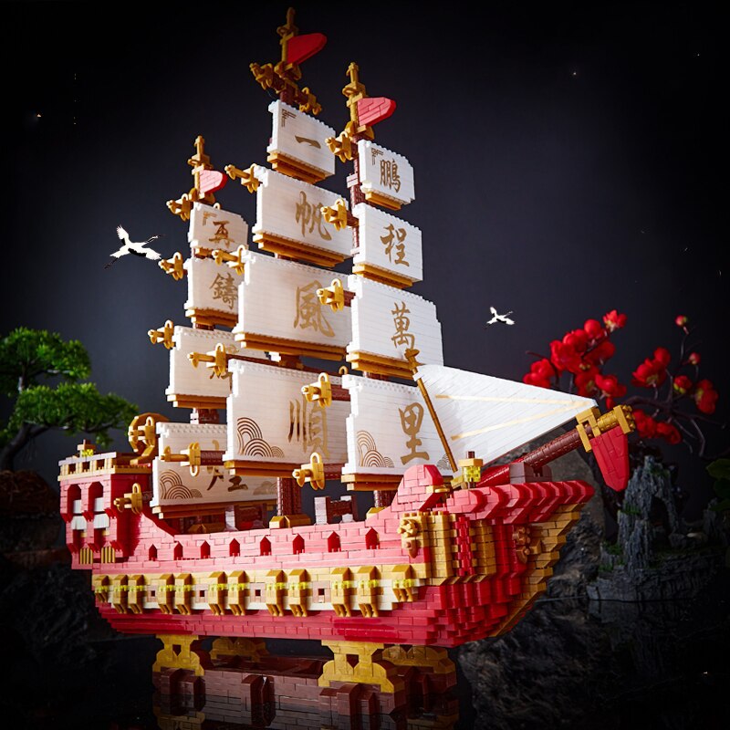 Dr.star 789 China Ancient Sailboat Pirate Ship Sea Boat 3D Model