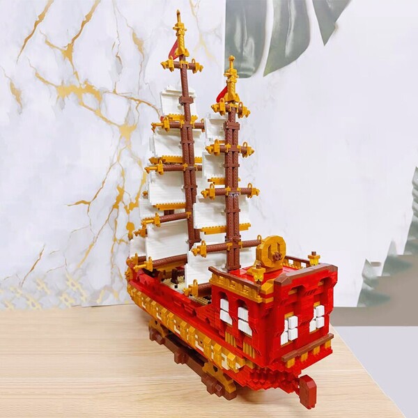 Dr.star 789 China Ancient Sailboat Pirate Ship Sea Boat 3D Model