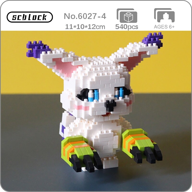 Gejia 6027-4 Anime Digimon Tailmon Cat Digital Monster Pet Animal 3D