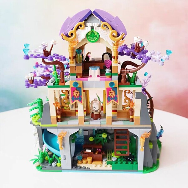 LOZ 1038 Architecture Tropical Forest Lost Temple House River Bridge