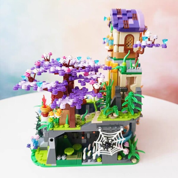 LOZ 1038 Architecture Tropical Forest Lost Temple House River Bridge