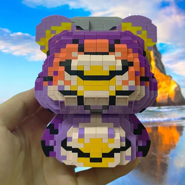 LOZ 8117 Animal World Spring Festival Tiger Year Glasses Pet Doll 3D