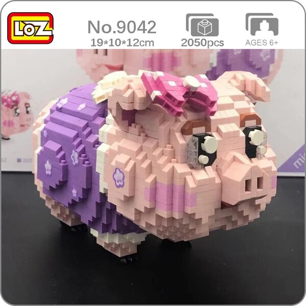 LOZ 9042 Animal World Piggy Bank Money Box Canister Doll Model