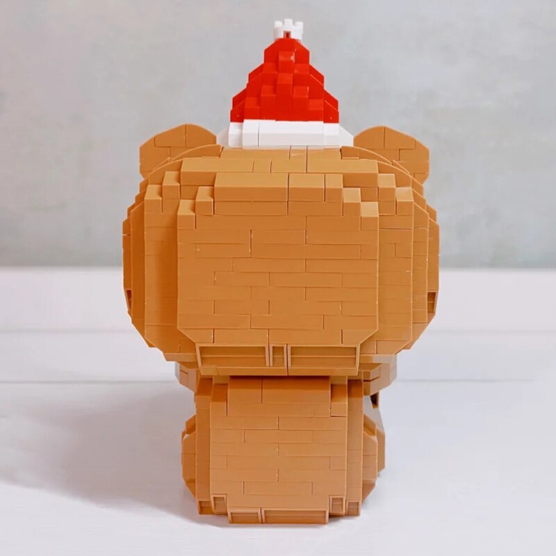 LOZ 9251 Merry Christmas Bear Apple Hat Pet Doll Model