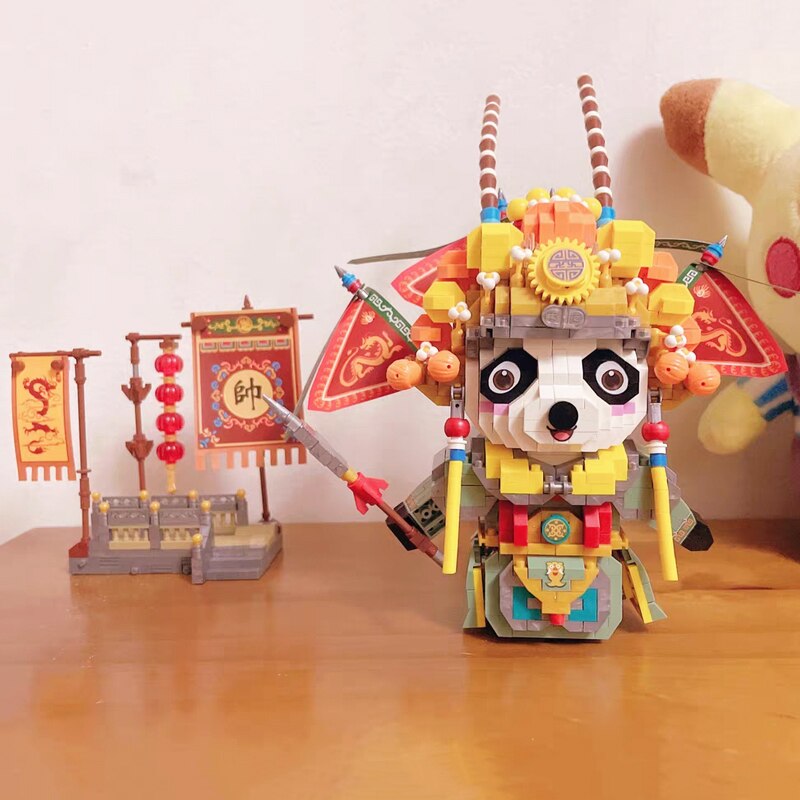 LOZ 8101-8108 Ancient Chinese Panda Actor Beauty Warrior General Animal