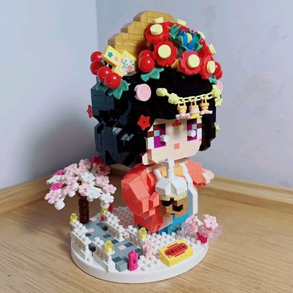 LOZ 8104&8106 Ancient Scholar Beauty Queen Baijiu Wine Milk Tea Drink 3D Model