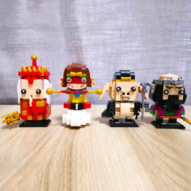 LOZ 1439-1442 Journey To The West Master Monkey King Pig Animal Monk Monster Doll