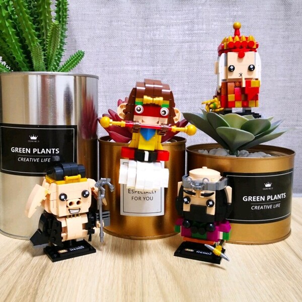 LOZ 1439-1442 Journey To The West Master Monkey King Pig Animal Monk Monster Doll