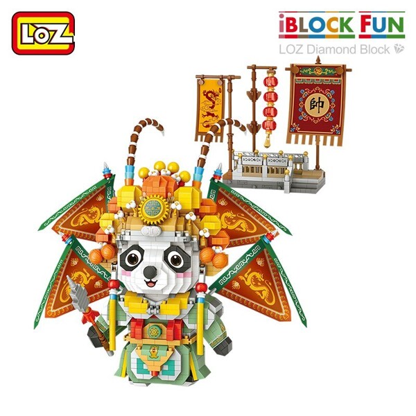 LOZ 8107 building blocks Guochao Wusheng Panda Peking Opera