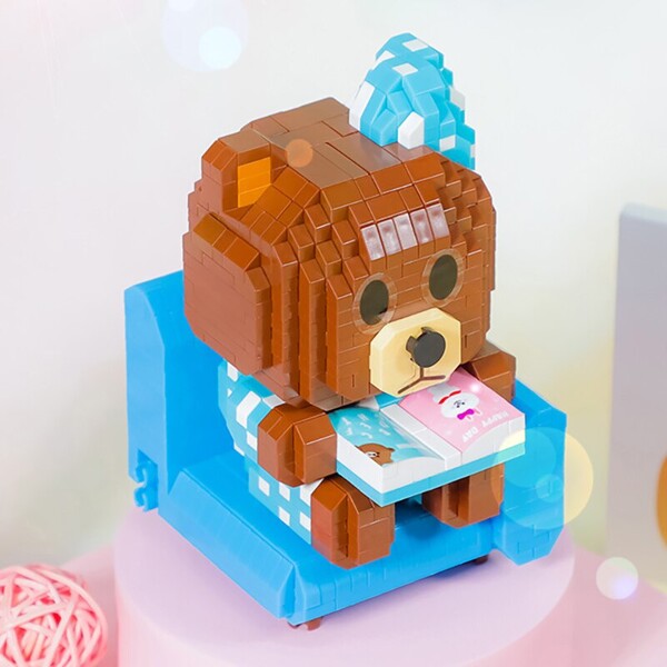 LP 210624 Smile Bear Sofa Chair Book Pajamas Hat Sit