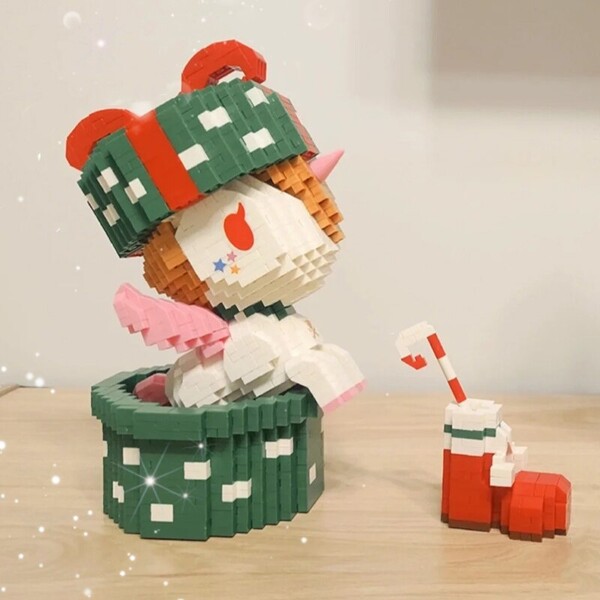 LP 210588-210589 Merry Christmas Unicorn Deer Sleigh Stocking Animal Tree Pet Doll