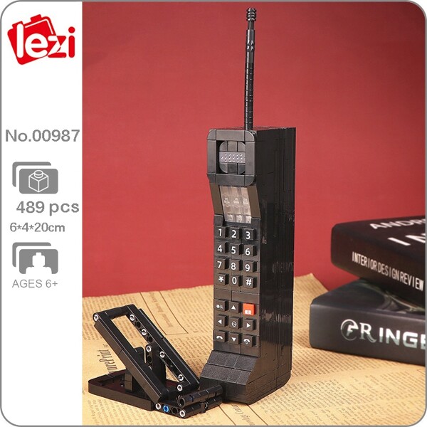 Lezi 00987 Black Mobile Phone Portable Telephone Machine Bracket Model