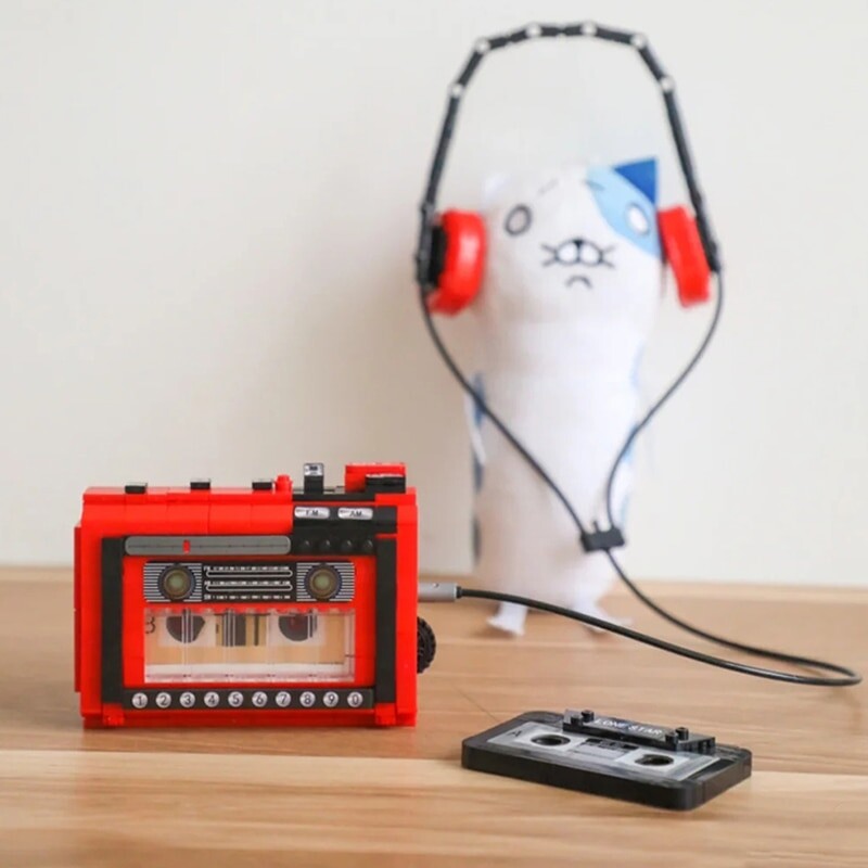 Lezi 00989 Music Tape Recorder Song Radio Earphone Headphone Machine Model