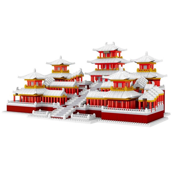 Lezi 8224 World Architecture Ancient Winter Snow Epang Palace Model