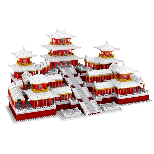 Lezi 8224 World Architecture Ancient Winter Snow Epang Palace Model