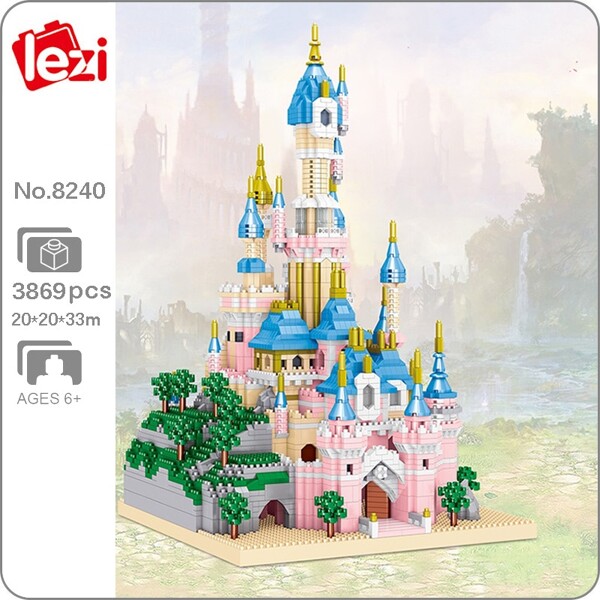 Lezi 8240 World Architecture Paris Dream Castle Tower Garden Model